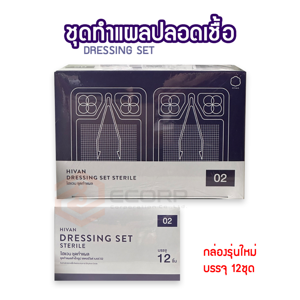 ชุดทำแผลปลอดเชื้อ-sterile-dressing-set-บรรจุ-12-set-กล่อง-hivan-ไฮแวน