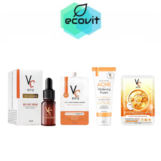Vit C Bio face Serum (10 ml.) / VC Vit C Whitening Cream 7 g. / VC Vit C Acne Foam (50 g.) /Bio Facial Mask (33 ml.)