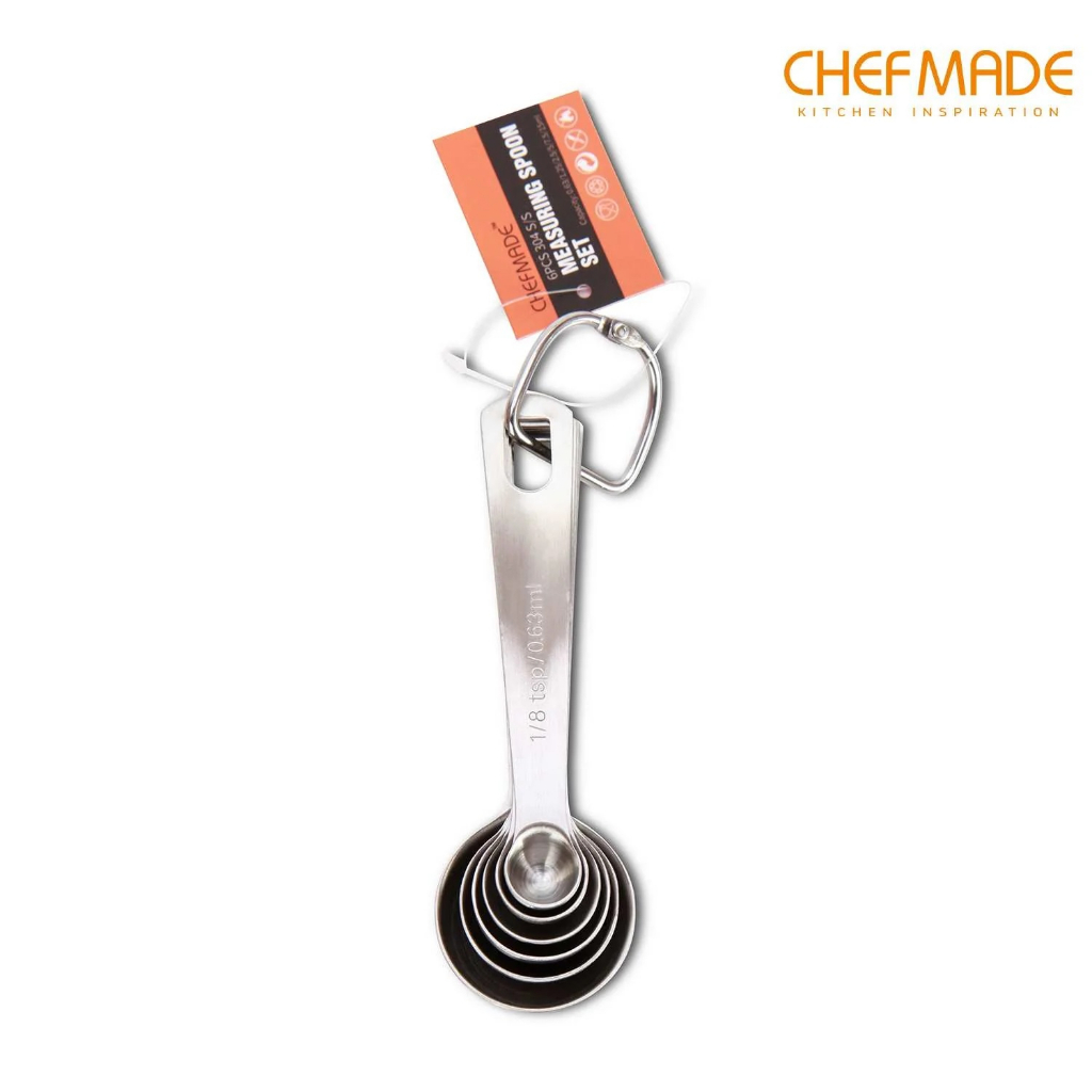 chefmade-ชุดช้อนตวงสแตนเลส-6pcs-measuring-spoon-set-wk9268