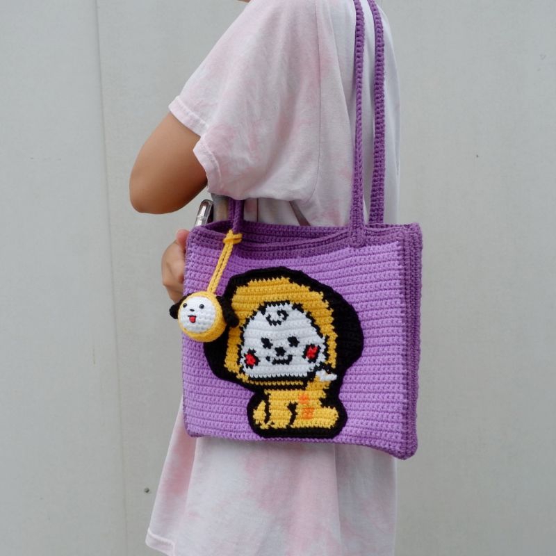 chimmy-bag-กระเป๋าถักไหมพรมลาย-chimmy