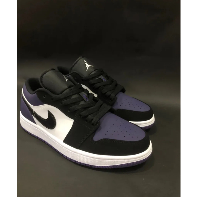 nike-jordan-air-jordan-1-low-court-purple-black-purple-ของแท้-100