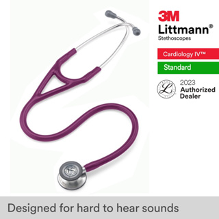 3M Littmann Cardiology IV, 27 inch #6156 (Plum Tube, Standard-Finish Chestpiece, Stainless Stem &amp; Eartubes)