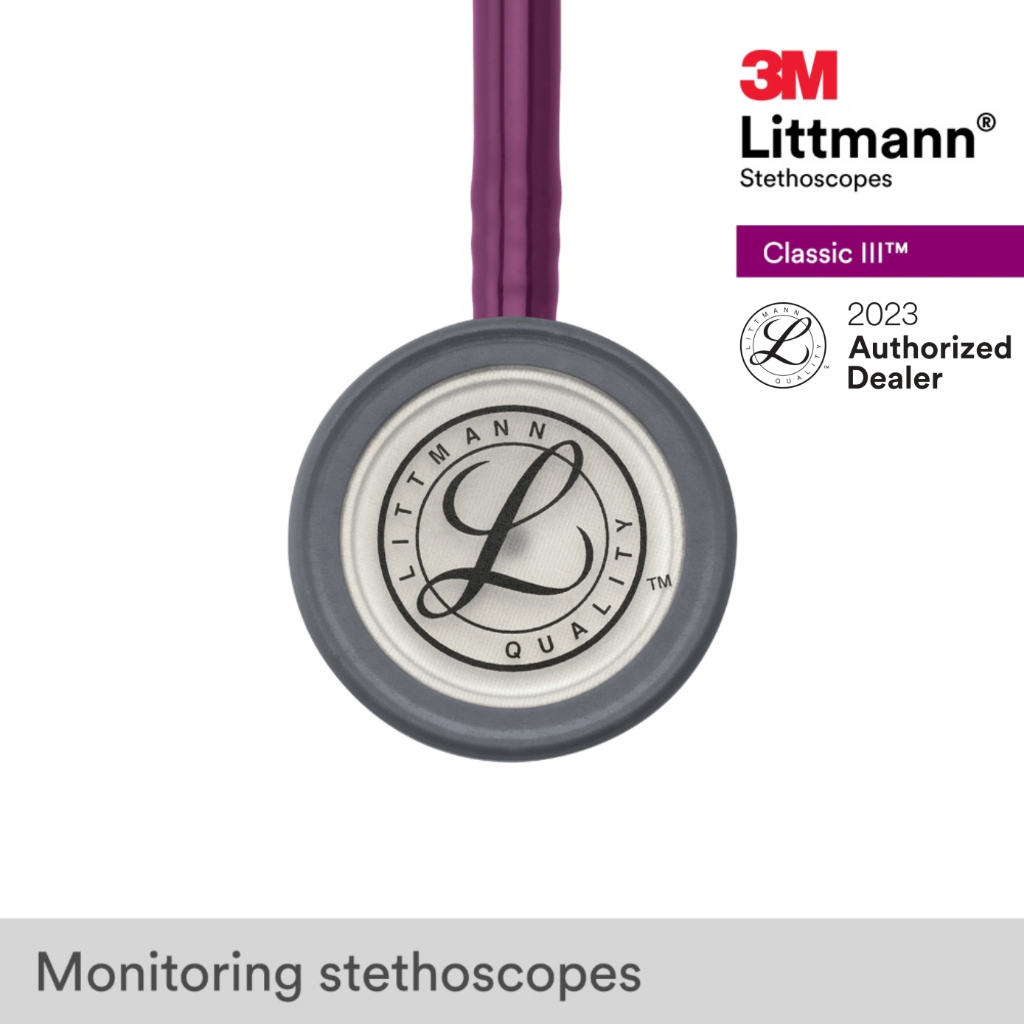 3m-littmann-classic-iii-27-inch-5831-plum-tube-standard-finish-chestpiece-stainless-stem-amp-eartubes