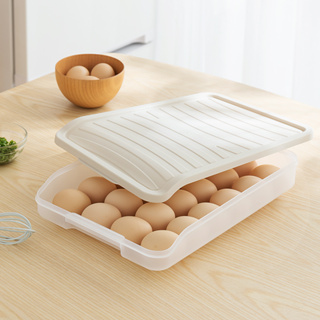 กล่องเก็บไข่สร้างสรรค์ 24 ช่อง, กล่องเก็บไข่, กล่องเก็บของในตู้เย็นในครัว, ถาดไข่ป้องกันการชนกันของช่องแยกอิสระแบบพกพา,