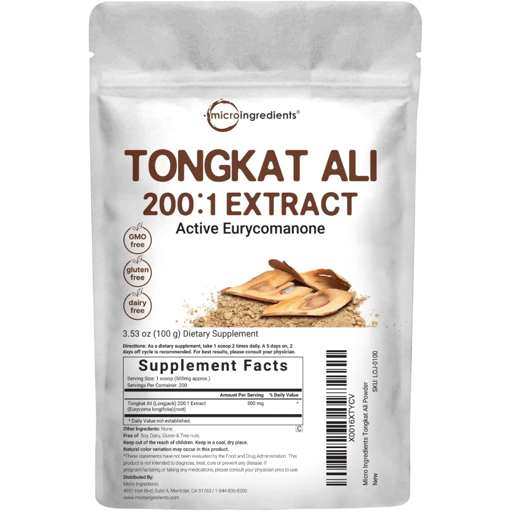 Tongkat Ali Extract 2001 Concentrate Longjack Powder, 100 Grams, Grown