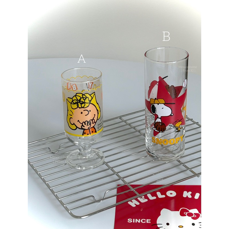 snoopy-glass-แก้วใสสนุ๊ปปี้-peanuts