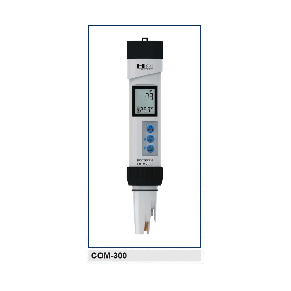 COM-300 (4 in 1) HM Digital Waterproof Pro Series pH/TDS/EC/Temp Water ...