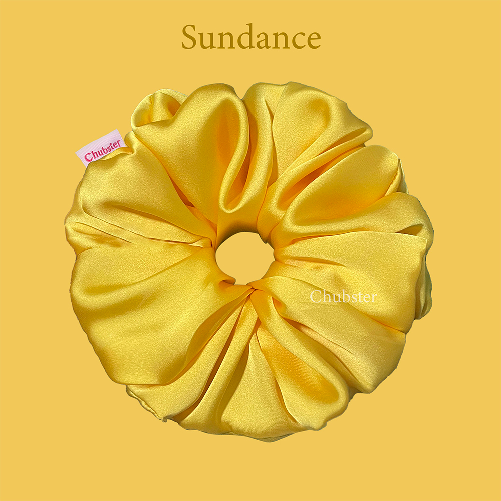 sundance-ยางรัดผมผ้าซาติน-บางลื่น-satin-scrunchies-ยางมัดผม-ยางรัดผมโดนัท