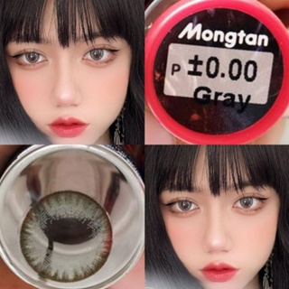 คอนแทคเลนส์ รุ่น Mongtan สีเทา/ตาล Gray/Brown มีค่าสายตาปกติ (0.00) เปลี่ยนแทนทุกเดือน