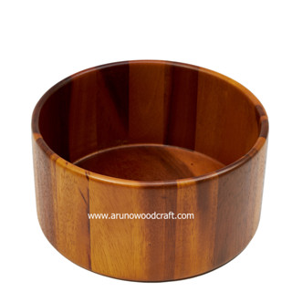 ชามตรงไม้จามจุรี DIA 10" x H 5" l ACACIA WOOD STRAIGHT BOWL DIA 10" x H 5"