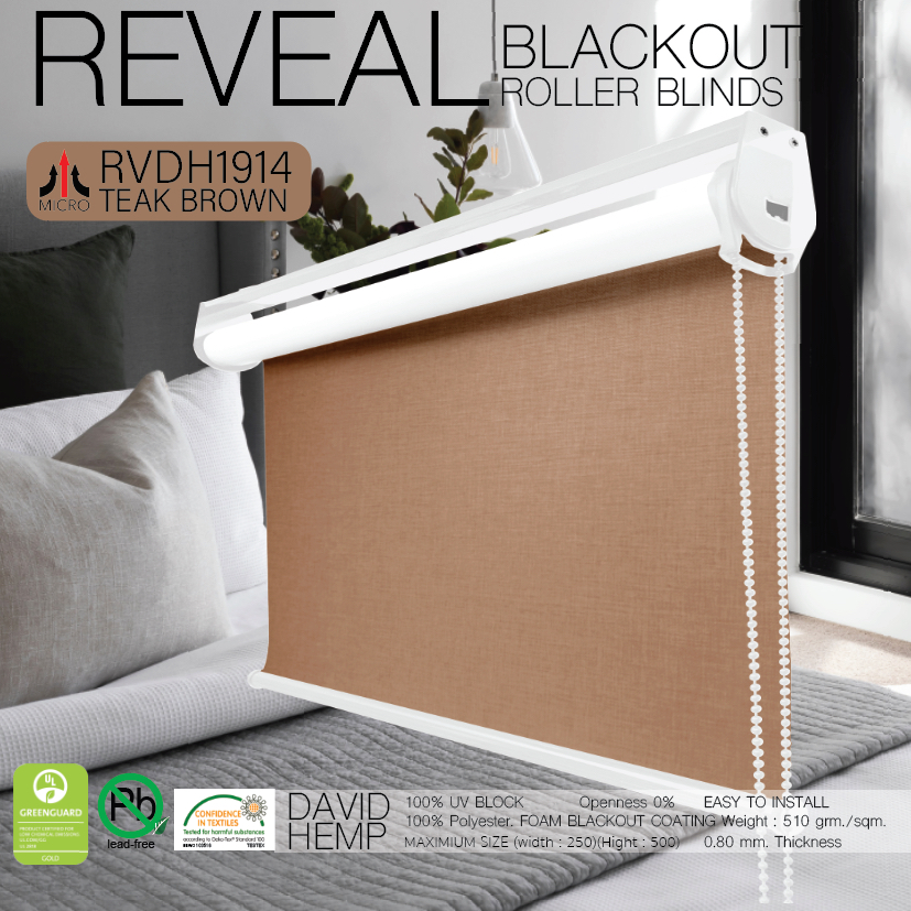 rvdh1914-ม่านม้วน-สีน้ำตาล-teak-brown-ผ้า-blackout-เคลือบโฟมกันแสงและความร้อน-100