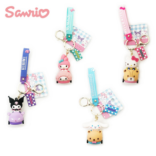 พวงกุญแจ ซานริโอ้ รถแข่ง ของแท้ / Sanrio Melody Kuromi Cinnamoroll Hello Kitty Racing Car Keychain 5.8 ซ.ม.