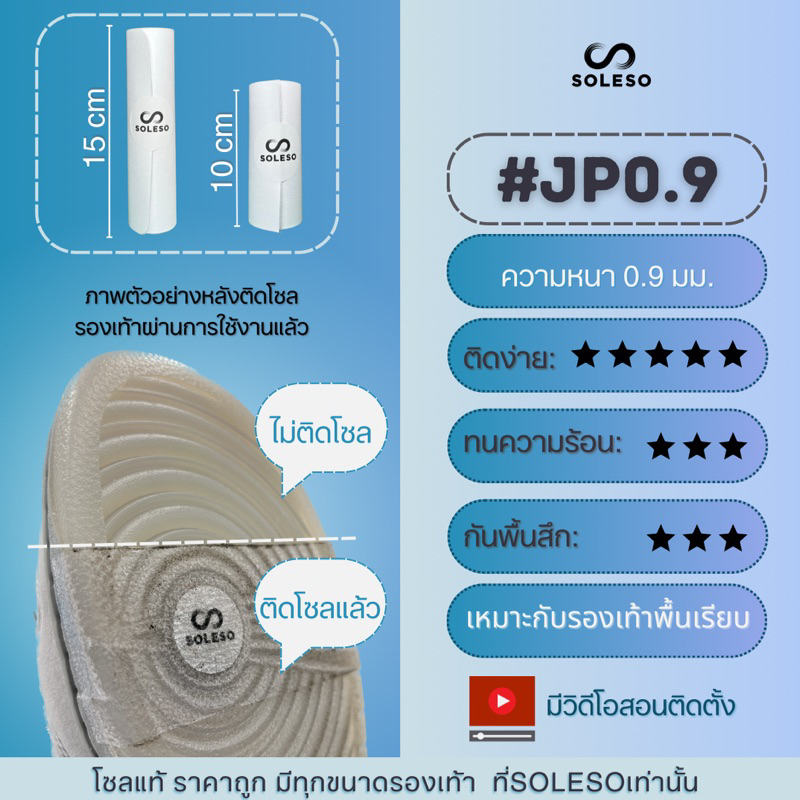 ภาพหน้าปกสินค้า️0.9mm️ แผ่นกันสึกติดรองเท้า sole protector โซลกันสึก แผ่นกันสึก แผ่นแปะรองเท้า รองท้องลำลอง รองเท้าวิ่ง จากร้าน soleso.store บน Shopee