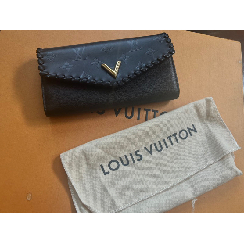 กระเป๋า-wallet-louis-vuitton-สีดำมือสองของแท้