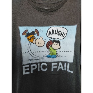 เสื้อยืด มือสอง ลายการ์ตูน Snoopy อก 48 ยาว 27