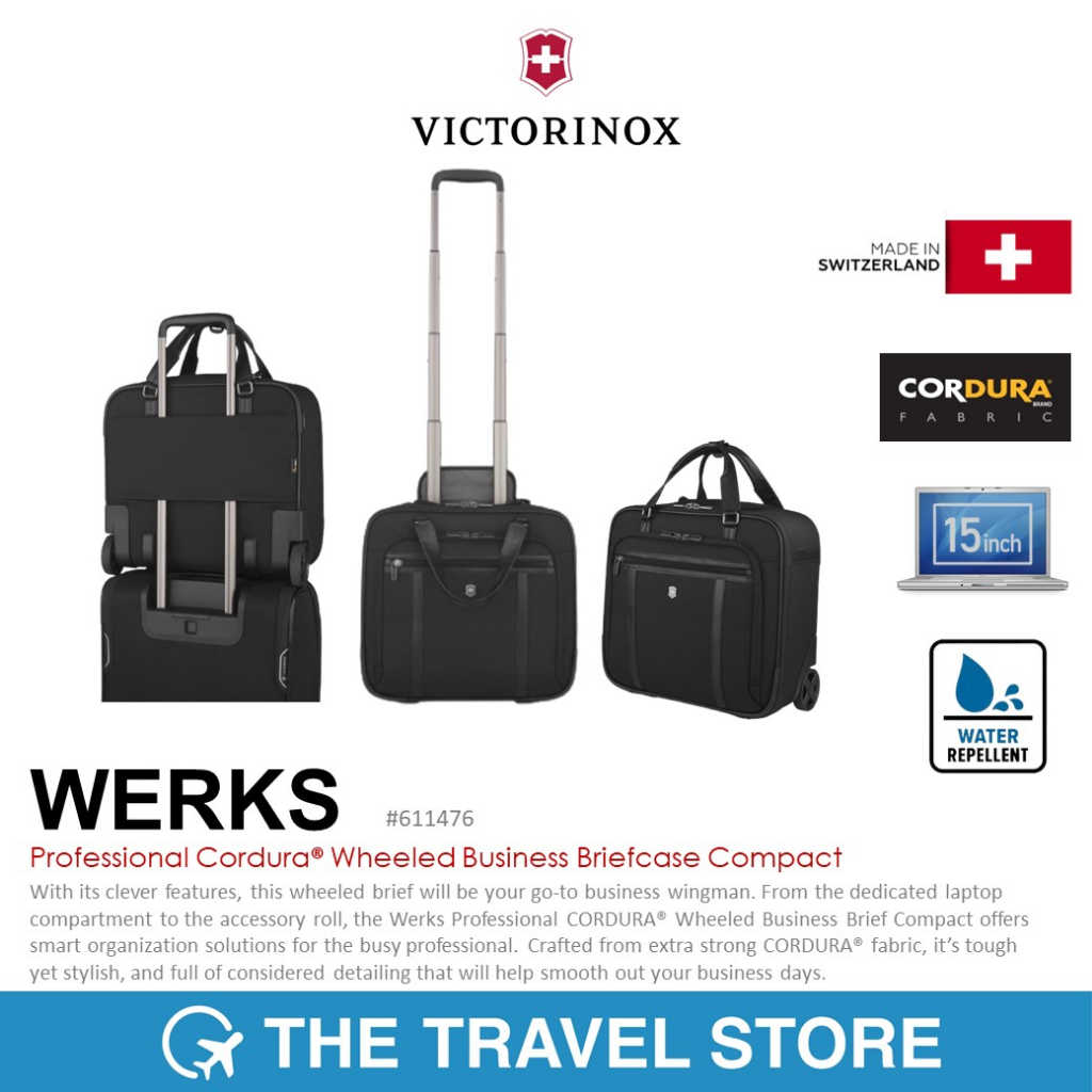 VICTORINOX WERKS Professional Cordura® Wheeled Business Briefcase ...