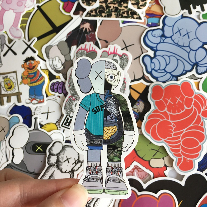 💥พร้อมส่ง💥Big size เซซามีสตรีท (芝麻街)KAWS Sesame Street sticker สติกเกอร ...