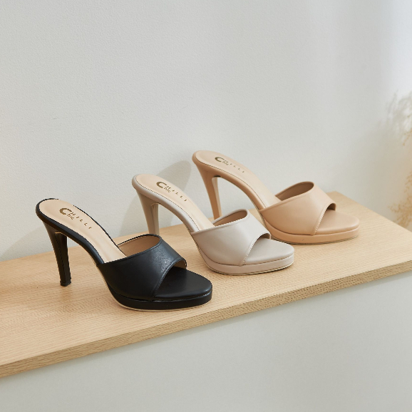 ภาพหน้าปกสินค้าใหม่รองเท้าส้นสูง4นิ้ว เสริมพื้นหน้าใส่สบายไม่เมื่อยไม่เท(cc031)​ แบรนด์Lisa​ Shoesงานกล่อง​ เรียบหรูดูแพงไปเลยจ้าา