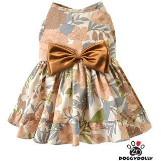 Pet clothes -Doggydolly  เสื้อผ้าแฟชั่น น้องหมาน้องแมว ชุดกระโปรง Dress แขนกุด  D663  ขนาด1-9โล