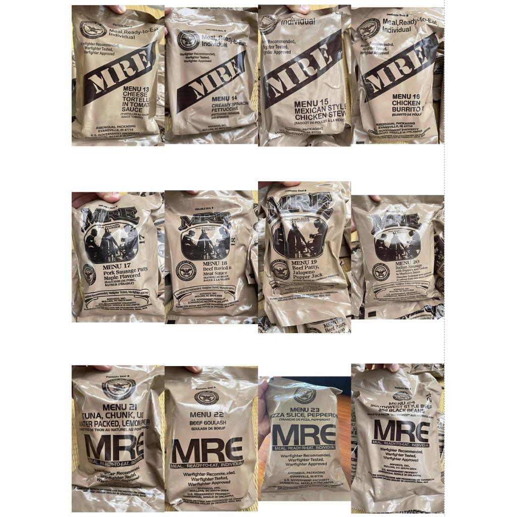 MRE U.S.MILITARY Case B (Menu 1324) Test 2025 อาหารฉุกเฉิน อาหารพร้อมรับประทาน ได้ทันที