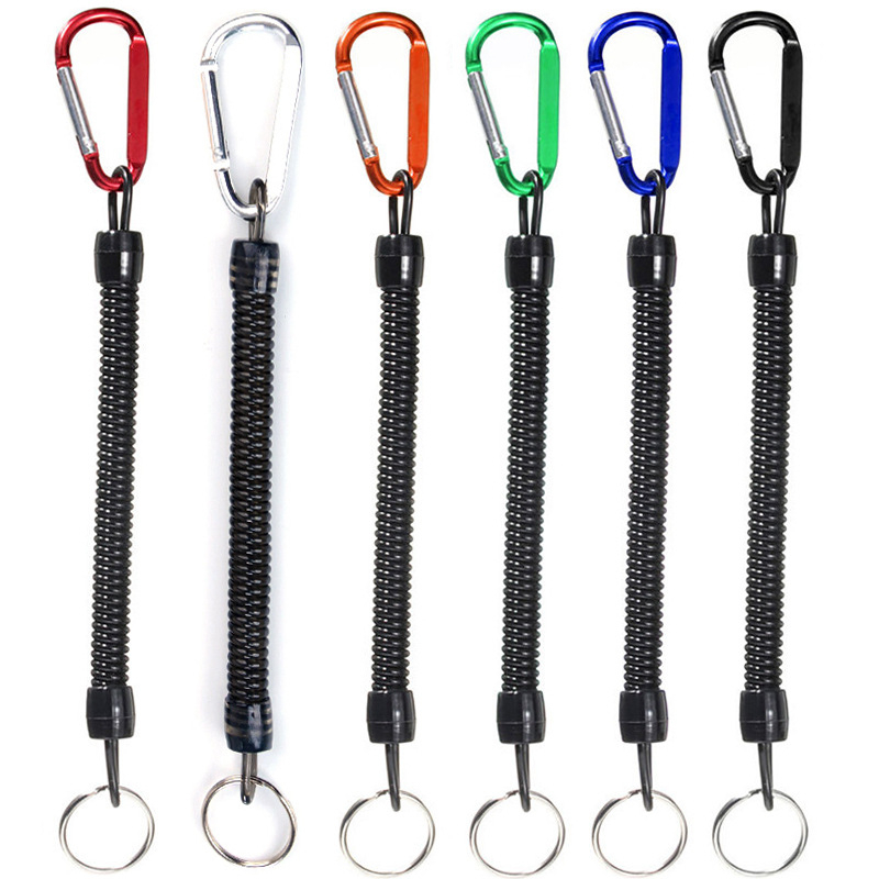 พวงกุญแจกันหาย Fishing Lanyard Spring Coil Keychain พวงกุญแจยืดได้ ตัว ...