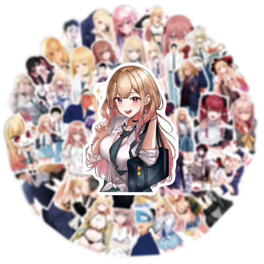 พร้อมส่ง-50แผ่น-สติ๊กเกอร์-sticker-หนุ่มเย็บผ้ากับสาวนักคอสเพลย์-waifu-sex-anime-japan-waifu-my-dress-up-darling