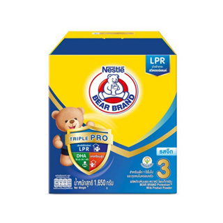 Bear Brand Protextion Milk Product Powder Plain Flavour ผลิตภัณฑ์นมผง ตราหมี โพรเท็กซ์ชัน รสจืด 1,650 กรัม