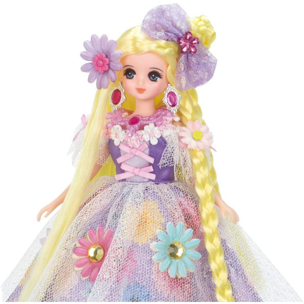 Poupée Takara Tomy Licca-Chan Robe Fleurie Jaune Et Rose, Fabriquée Au Japon