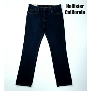 ยีนส์ Hollister เอว 38 ผ้าด้านสีเข้ม ขากระบอกเล็ก