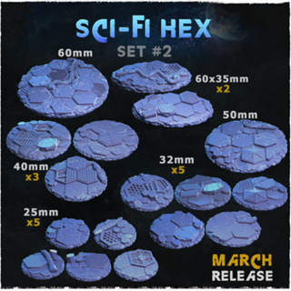 Sci-fi Hex base ฐานโมเดล warhammer 40k [Designed by Zabavka]