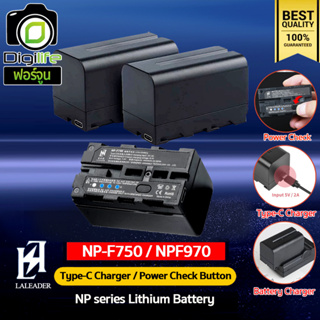 Leleader Battery NP-F970 With Type-C Port / Power Button Check ( 6600mAh ) - รับประกันร้าน Digilife Thailand 30วัน