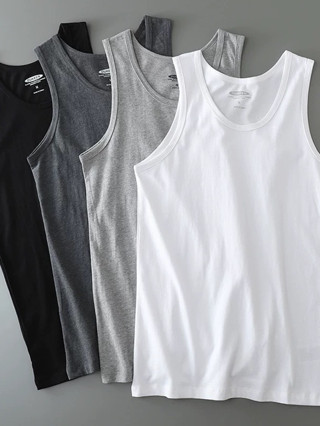 พร้อมส่ง แฟชั่นเกาหลี เสื้อกั๊กสำหรับผู้ชาย กีฬา เสื้อกั๊กลำลอง ผ้าโพลีเอสเตอร์สีทึบ เสื้อกั๊กด้านล่าง มีหลายไซส#TB0018#