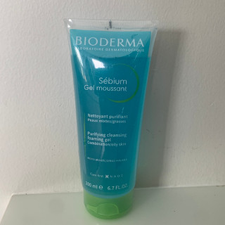 Bioderma Sebium Gel Moussant 200 ml เจลล้างหน้าสูตรไมเซล่า สำหรับผิวมัน ผิวผสม แพ้ เป็นสิวง่าย