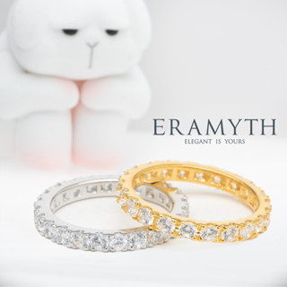 Eramyth jewelry: แหวนเงินแท้ (Silver 925) ฝังเพชรสวิสCZรอบวง คอลเลคชั่น: น้องอ้วน รัหส SI-0012 (สินค้าพร้อมส่งจ้า)