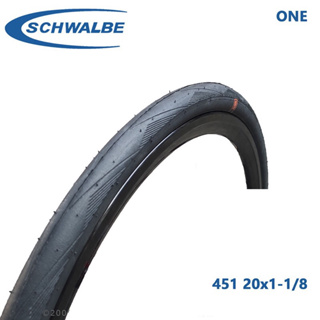 Schwalbe one - ยางนอกขอบลวดสีดำ ขนาด 20X 1 1/8 (451)