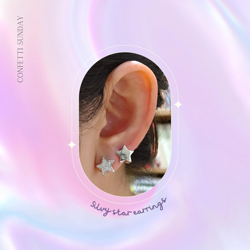 confetti-sunday-silvy-star-earrings