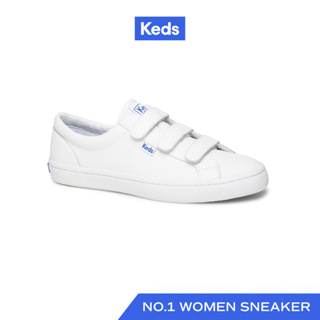 สินค้า KEDS WH57616 รองเท้าผ้าใบหนัง แบบสวม รุ่น TIEBREAK LEATHER สีขาว