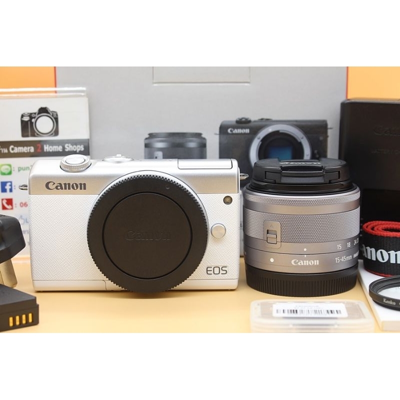 Canon EOS M200 + lens 1545mm (สีขาว) สภาพสวยใหม่ เมนูไทย อดีตร้าน