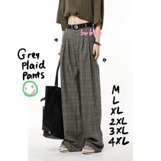 bobbygoodhouse | pre order GREY PLAID PANTS (M-4XL)