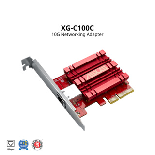 ASUS XG-C100C V2 10GBase-T PCIe Network Adapter with backward compatibility of 5/2.5/1G and 100Mbps ; RJ45 port