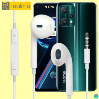 หูฟัง สมอลทอล์ค Realme Aux 3.5 เรียลมี 9 Pro สวมใส่สบาย เบสนุ่ม เสียงดี รีโมทเล่น-หยุดเพลง-เพิ่ม-ลดระดับเสียง