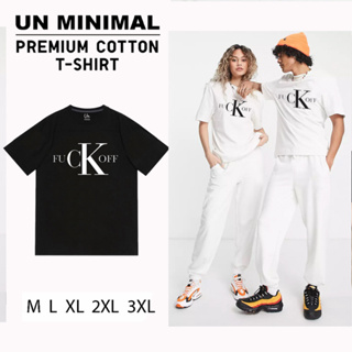 เสื้อยืดลาย CK T-shirt Un_minimal แฟชั่นผู้ชาย สไตล์มินิมอล แขนสั้นคอกลม สายฝอ