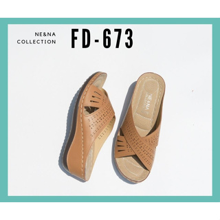 ภาพขนาดย่อของภาพหน้าปกสินค้ารองเท้าผู้หญิงเเบบเเตะสวมส้นเตารีด No. FD-673 NE&NA Collection Shoes จากร้าน nena_official_store บน Shopee ภาพที่ 3