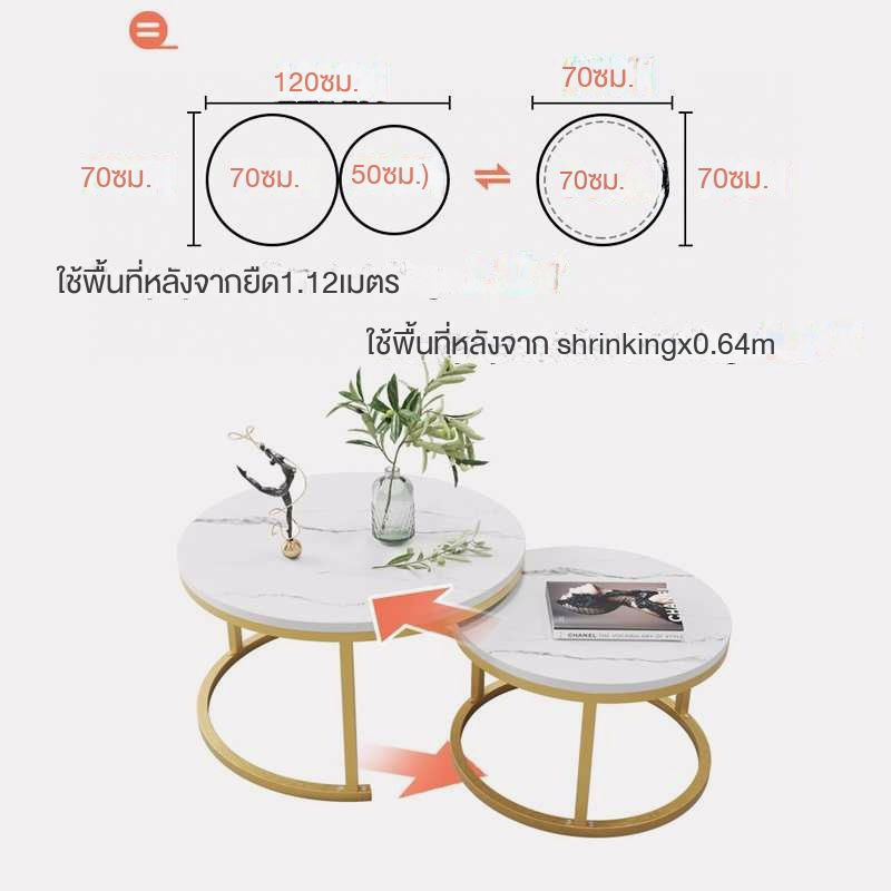 แผนกต้อนรับ-โต๊ะโซฟาลายหินอ่อนโต๊ะกลมใหม่สต็อกสองชิ้นชุด-coffee-table