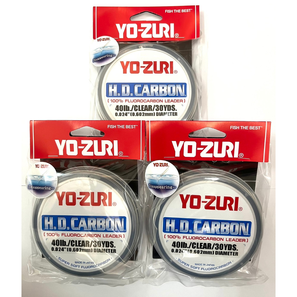 Yo-Zuri HD Carbon 100% Super Fluorocarbon Leader Made in Japan