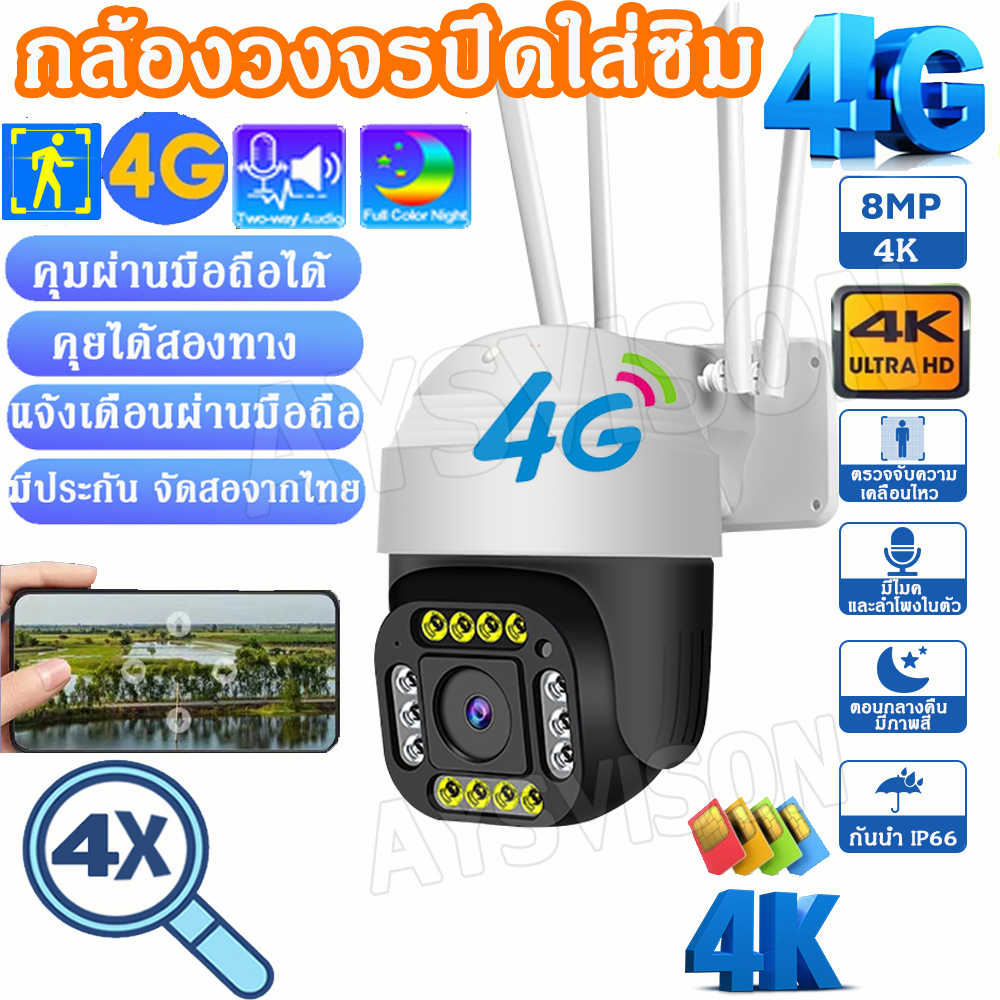 sim4g-6mp-4g-wifi-กล้องวงจรปิดใส่ซิม4g-กล้องใส่ซิม-ip-camera-กลางแจ้ง-กล้องวงจรปิด360-4kกล้องวงจรดูภาพผ่านมือถือฟรี