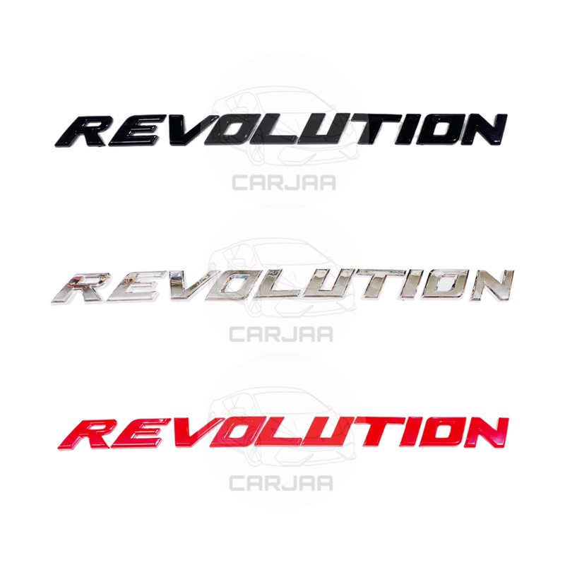 โลโก้ฝากระโปรงหน้ารถ-revolution-logo-3d-โลโก้ตัวนูนติดฝากระโปรงหน้ารถ