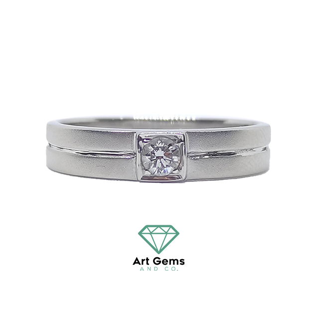 sparkling-lines-diamond-ring-แหวนเพชรแท้-ดีไซน์เส้นด้านข้าง-เซาะร่องขัดเงาสวยงาม-white-gold-14k-4g-รับรองโดยผู้เชี่ยวชาญ