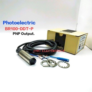 BR100-DDT-P Photo Sensor M18 Light&Dark On, PNP Output. ระยะจับ 10CM