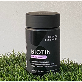 Sports Research  Biotin with Coconut Oil 10,000 mcg  30 Veggie Softgels